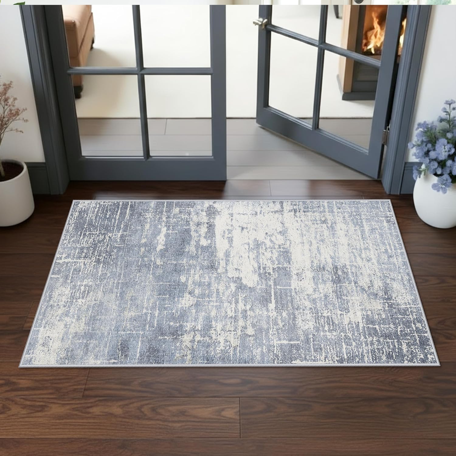 HY HAO YUN LAI Washable Large 9x12 Area Rug: Living Room Oriental Non Slip Soft Rugs Indoor Low Pile Stain Resistant Carpet for Bedroom Dining Room