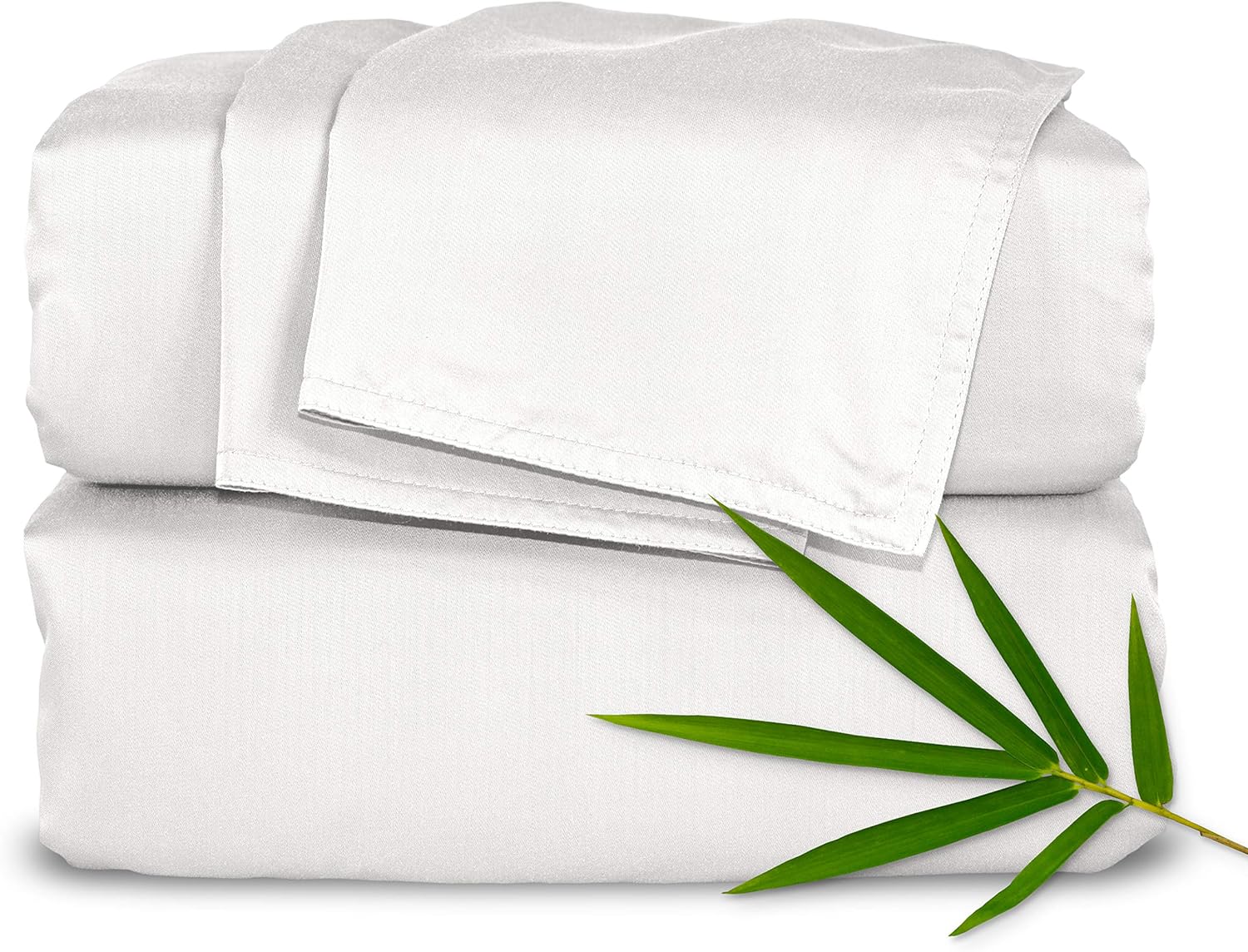 Pure Bamboo King Sheets, Genuine 100% Organic Viscose Derived from Bamboo Bed Sheet Set, Luxuriously Soft and Cooling, Double Stitching
