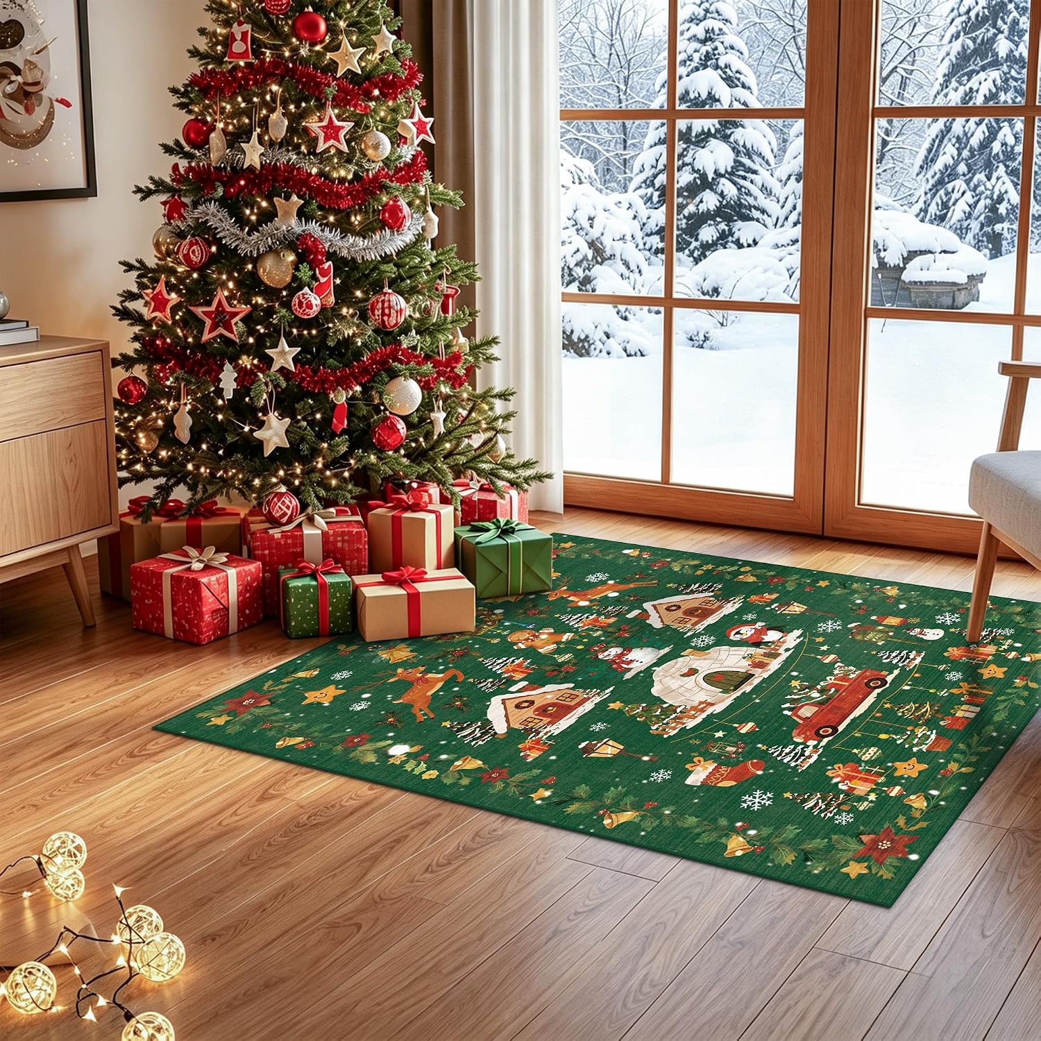 HY HAO YUN LAI Washable Large 9x12 Area Rug: Living Room Oriental Non Slip Soft Rugs Indoor Low Pile Stain Resistant Carpet for Bedroom Dining Room