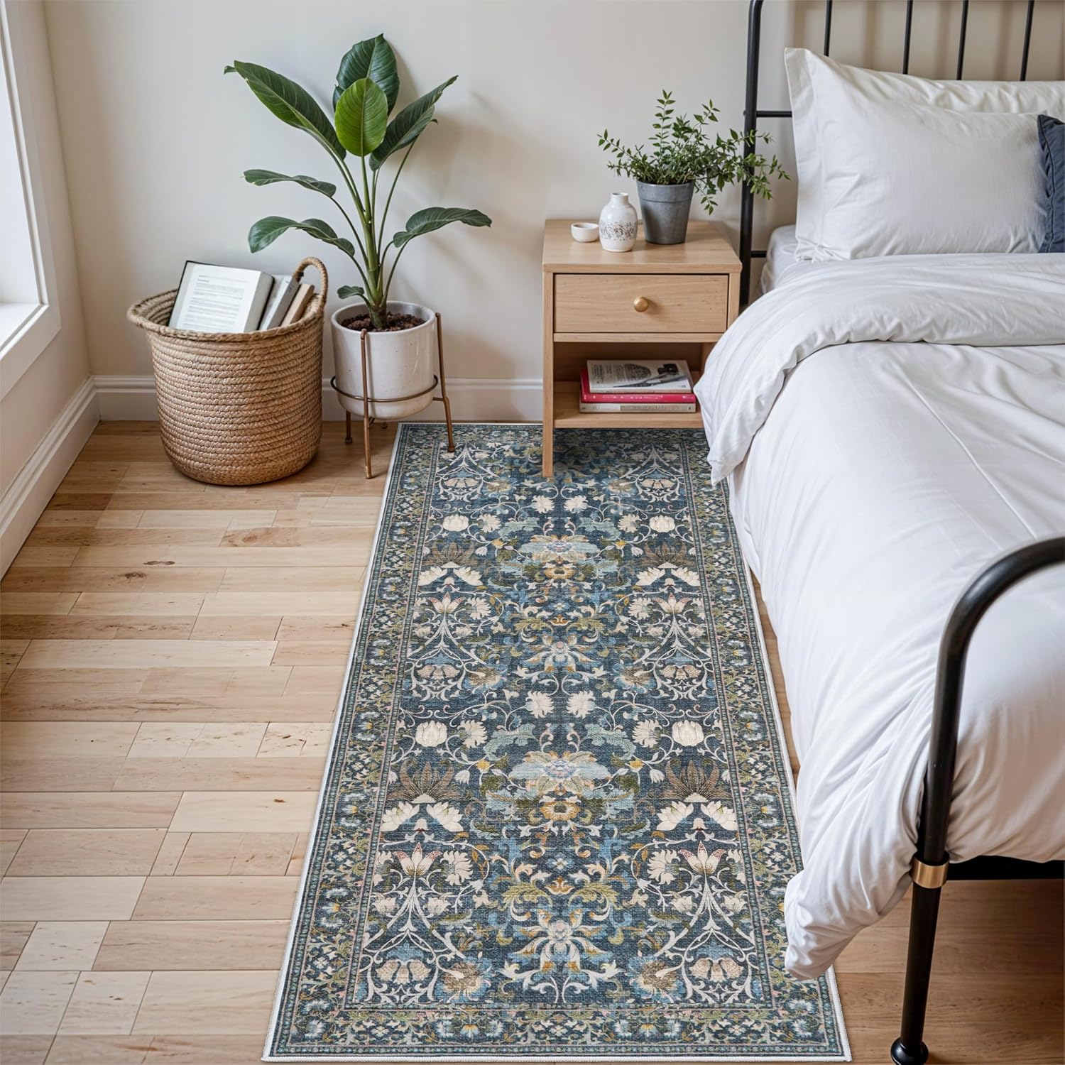 HY HAO YUN LAI Washable Large 9x12 Area Rug: Living Room Oriental Non Slip Soft Rugs Indoor Low Pile Stain Resistant Carpet for Bedroom Dining Room