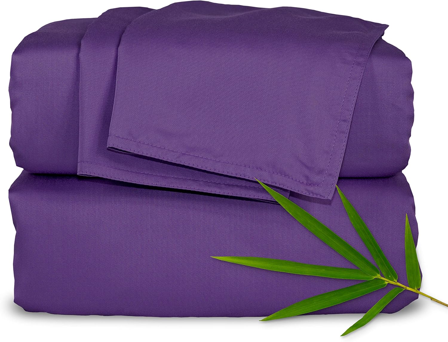 Pure Bamboo King Sheets, Genuine 100% Organic Viscose Derived from Bamboo Bed Sheet Set, Luxuriously Soft and Cooling, Double Stitching