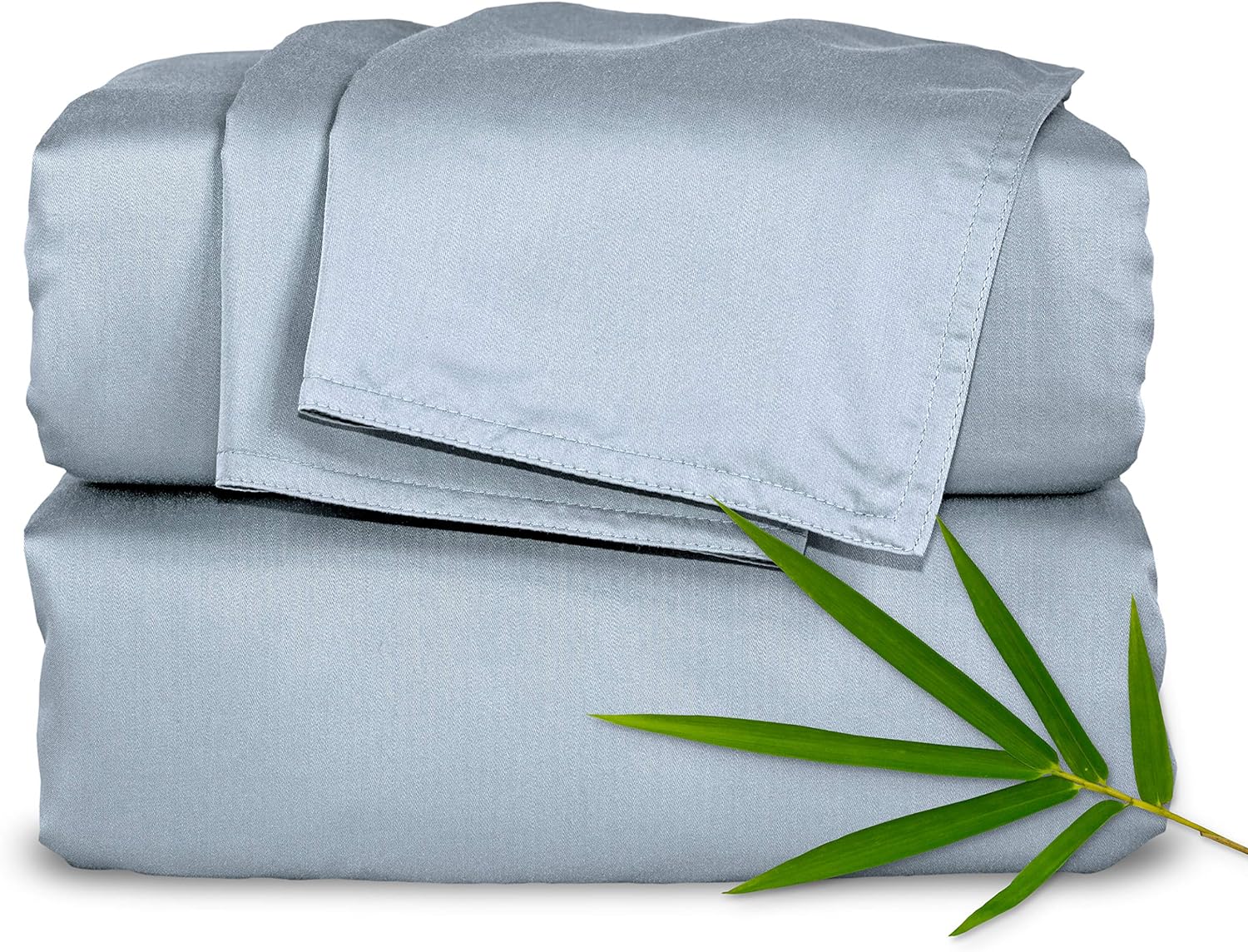 Pure Bamboo King Sheets, Genuine 100% Organic Viscose Derived from Bamboo Bed Sheet Set, Luxuriously Soft and Cooling, Double Stitching