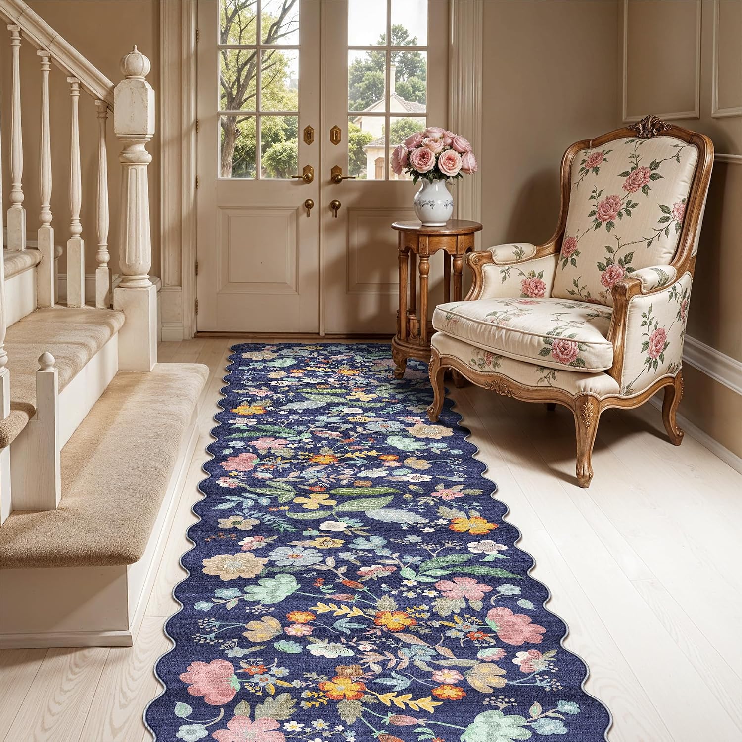 HY HAO YUN LAI Washable Large 9x12 Area Rug: Living Room Oriental Non Slip Soft Rugs Indoor Low Pile Stain Resistant Carpet for Bedroom Dining Room