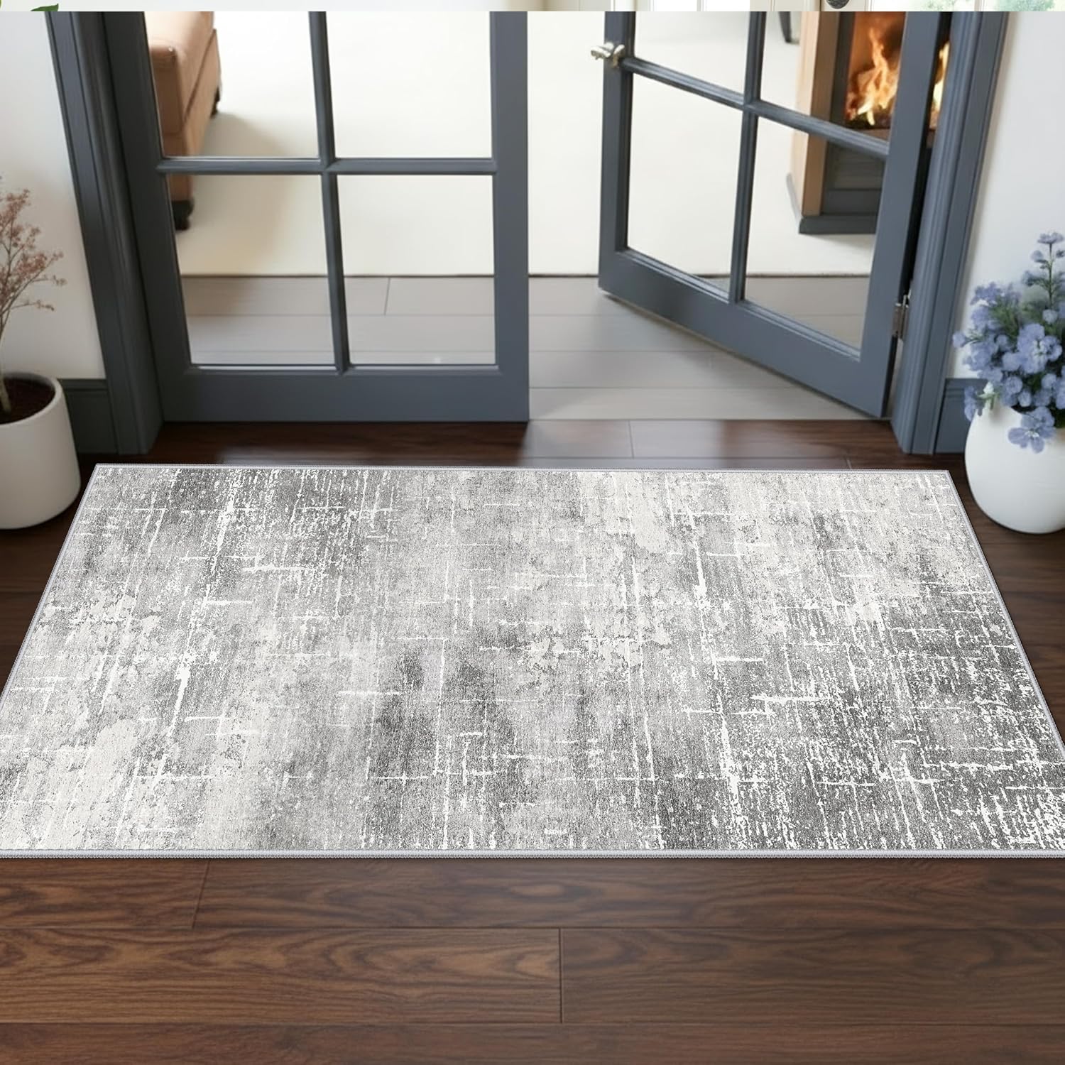 HY HAO YUN LAI Washable Large 9x12 Area Rug: Living Room Oriental Non Slip Soft Rugs Indoor Low Pile Stain Resistant Carpet for Bedroom Dining Room