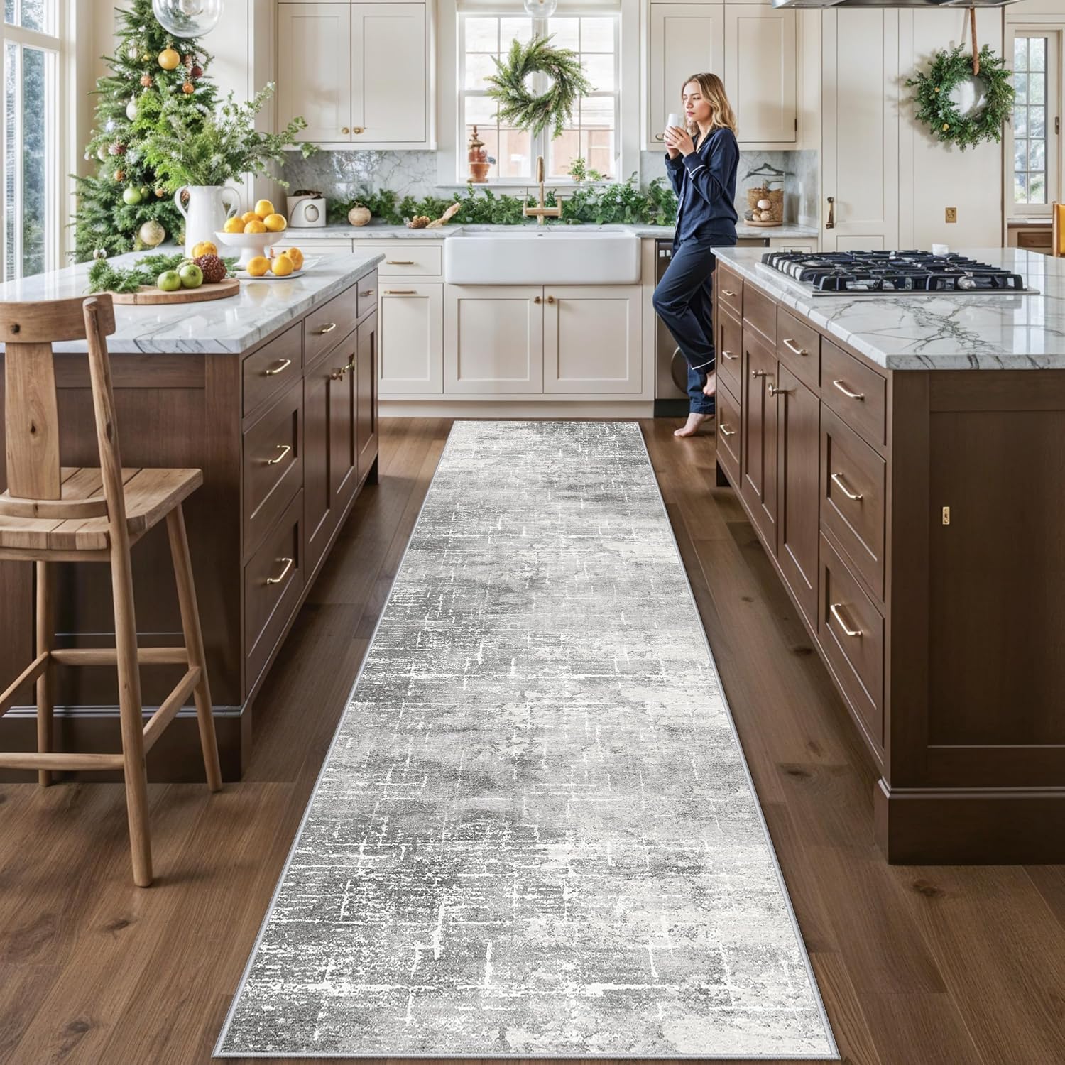 HY HAO YUN LAI Washable Large 9x12 Area Rug: Living Room Oriental Non Slip Soft Rugs Indoor Low Pile Stain Resistant Carpet for Bedroom Dining Room