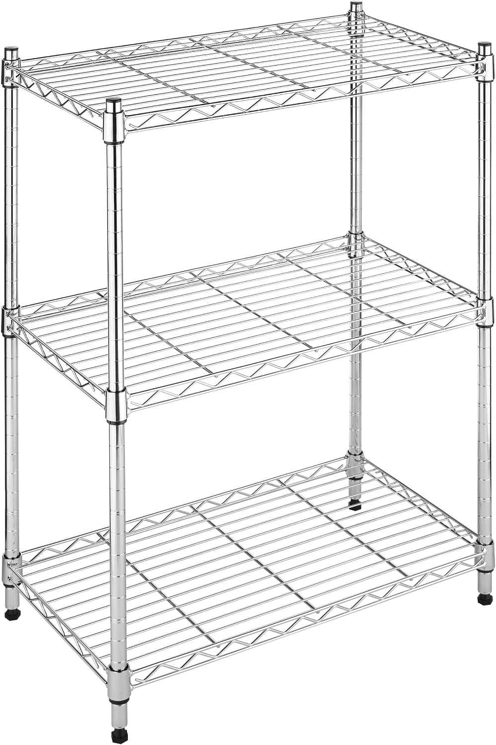 Whitmor 3-Wire Shelving Unit, Metal Storage Shelves, Easy Assembly Home Organizer for Pantry, Kitchen, Garage, Plant