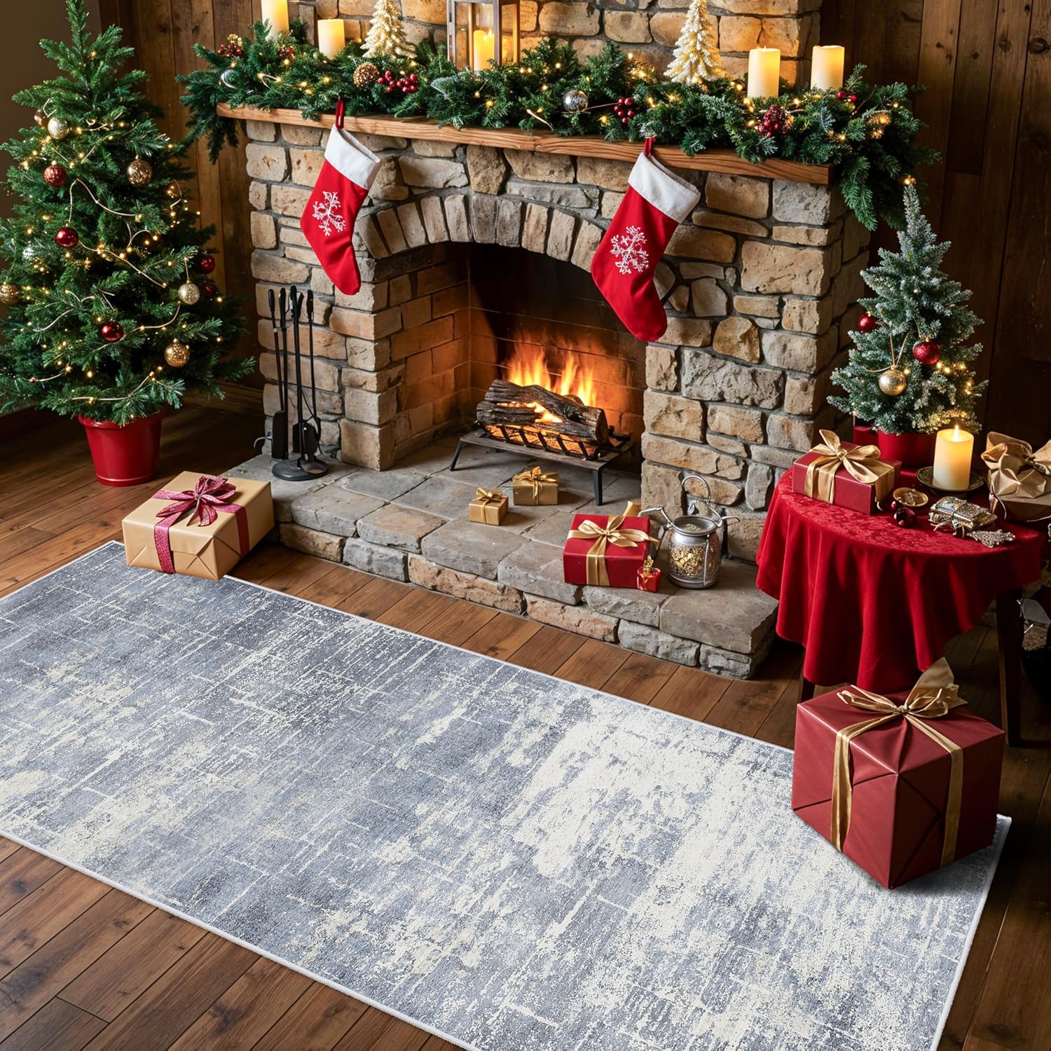 HY HAO YUN LAI Washable Large 9x12 Area Rug: Living Room Oriental Non Slip Soft Rugs Indoor Low Pile Stain Resistant Carpet for Bedroom Dining Room