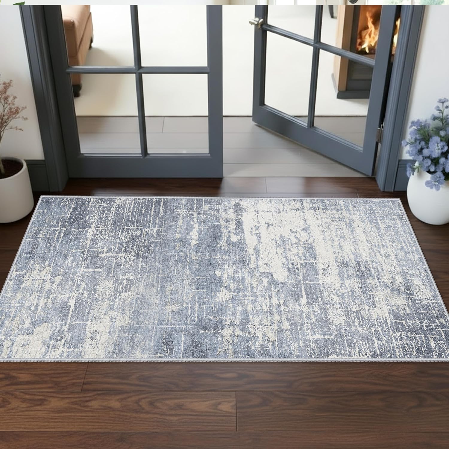 HY HAO YUN LAI Washable Large 9x12 Area Rug: Living Room Oriental Non Slip Soft Rugs Indoor Low Pile Stain Resistant Carpet for Bedroom Dining Room