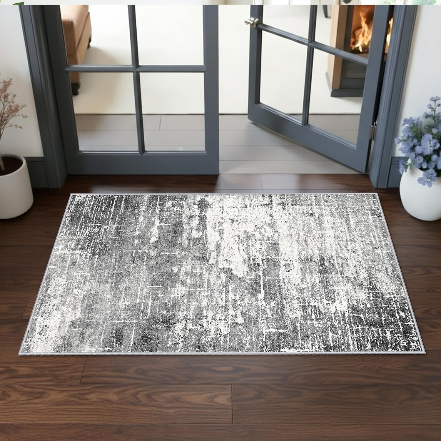 HY HAO YUN LAI Washable Large 9x12 Area Rug: Living Room Oriental Non Slip Soft Rugs Indoor Low Pile Stain Resistant Carpet for Bedroom Dining Room