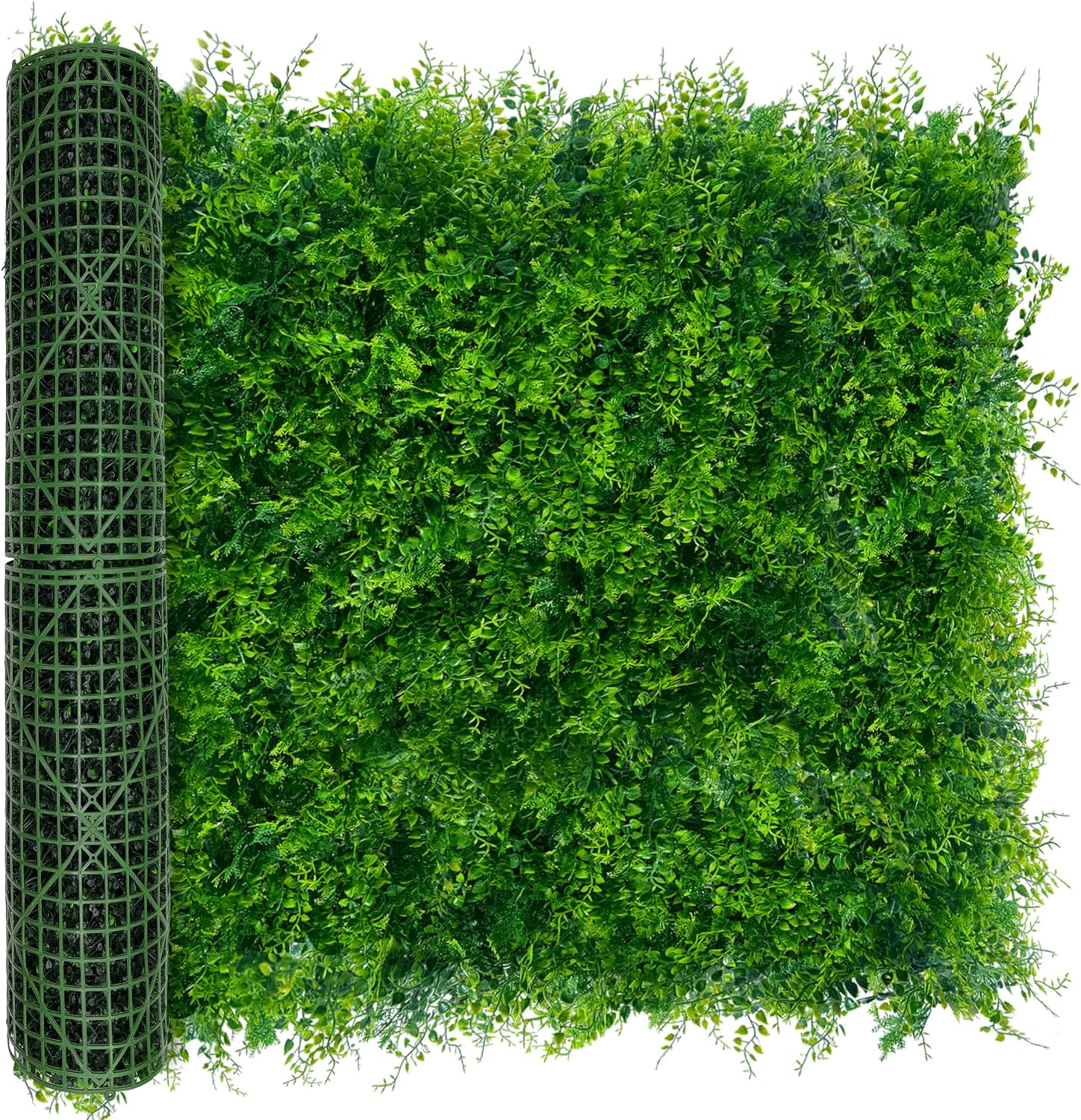 DOPGIB 80"x120" (67 SQFT) Greenery Faux Grass Wall Hedge Backdrop, UV Resistant Green Leaves Faux, Garden Indoor Outdoor Home Decor