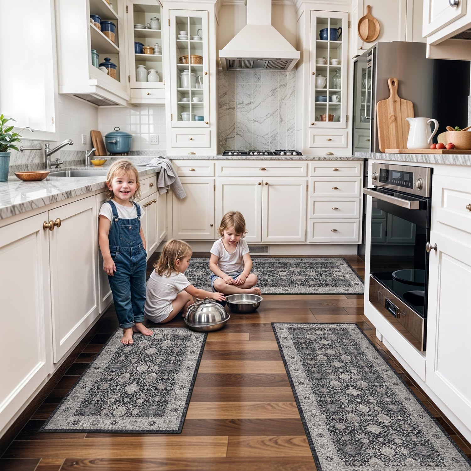 HY HAO YUN LAI Washable Large 9x12 Area Rug: Living Room Oriental Non Slip Soft Rugs Indoor Low Pile Stain Resistant Carpet for Bedroom Dining Room