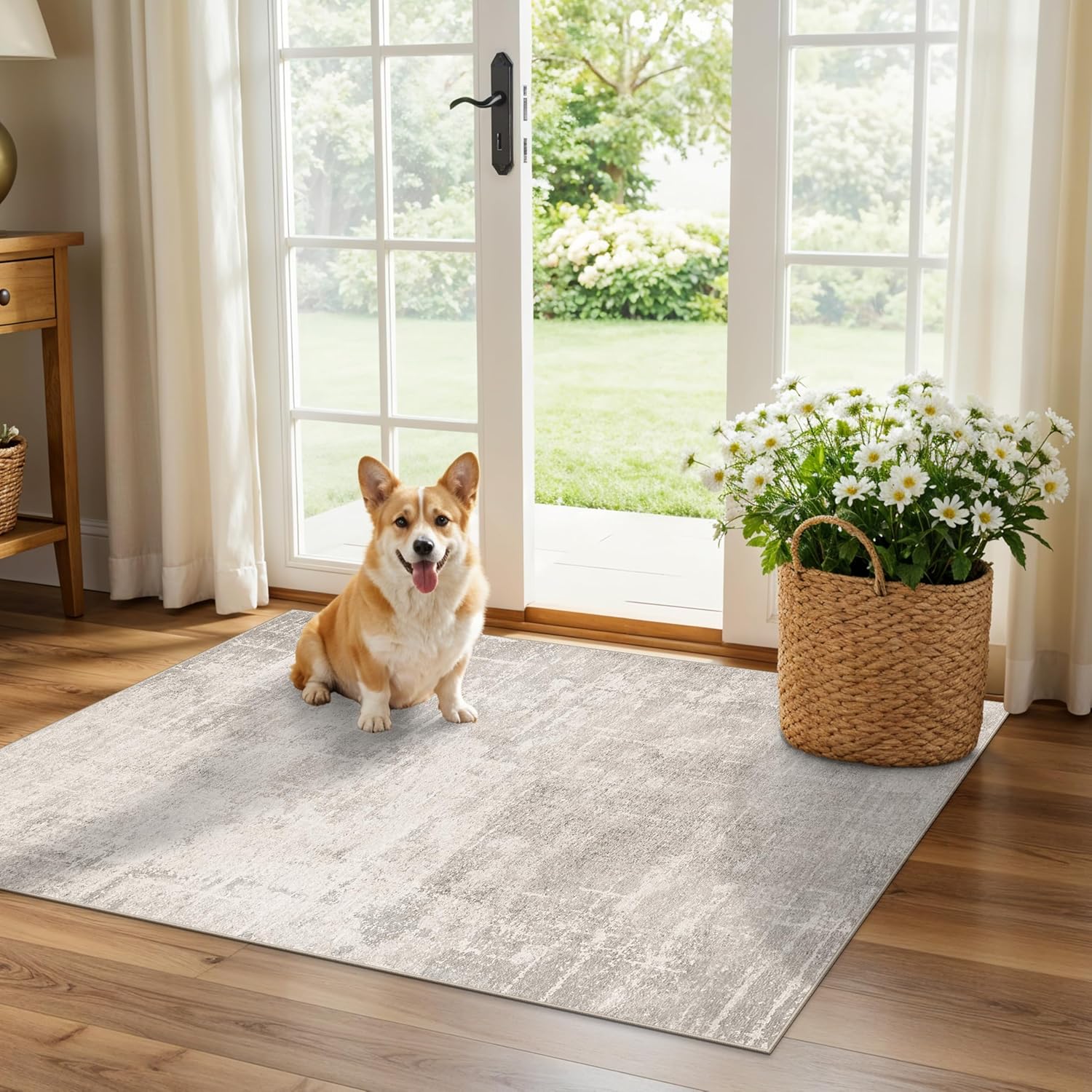 HY HAO YUN LAI Washable Large 9x12 Area Rug: Living Room Oriental Non Slip Soft Rugs Indoor Low Pile Stain Resistant Carpet for Bedroom Dining Room