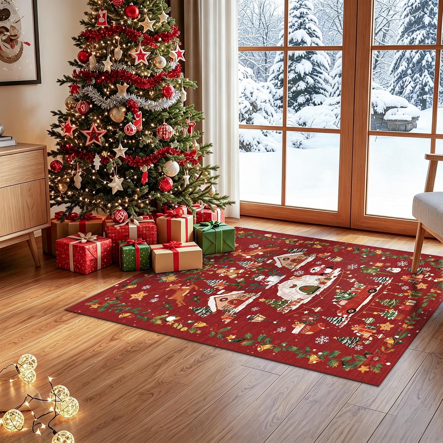 HY HAO YUN LAI Washable Large 9x12 Area Rug: Living Room Oriental Non Slip Soft Rugs Indoor Low Pile Stain Resistant Carpet for Bedroom Dining Room