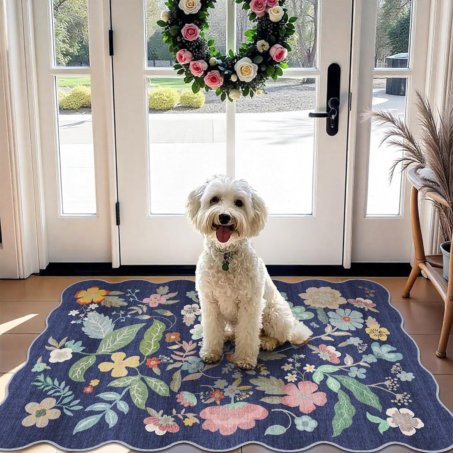HY HAO YUN LAI Washable Large 9x12 Area Rug: Living Room Oriental Non Slip Soft Rugs Indoor Low Pile Stain Resistant Carpet for Bedroom Dining Room