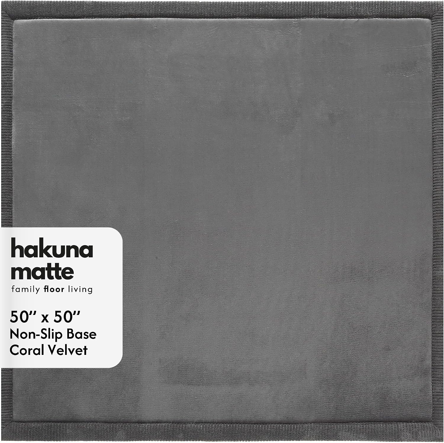 Hakuna Matte CloudSoft Mat for Floor 60" x 80" Beige, Coral Velvet high-density foam Rug - Non-Slip, Water-Resistant