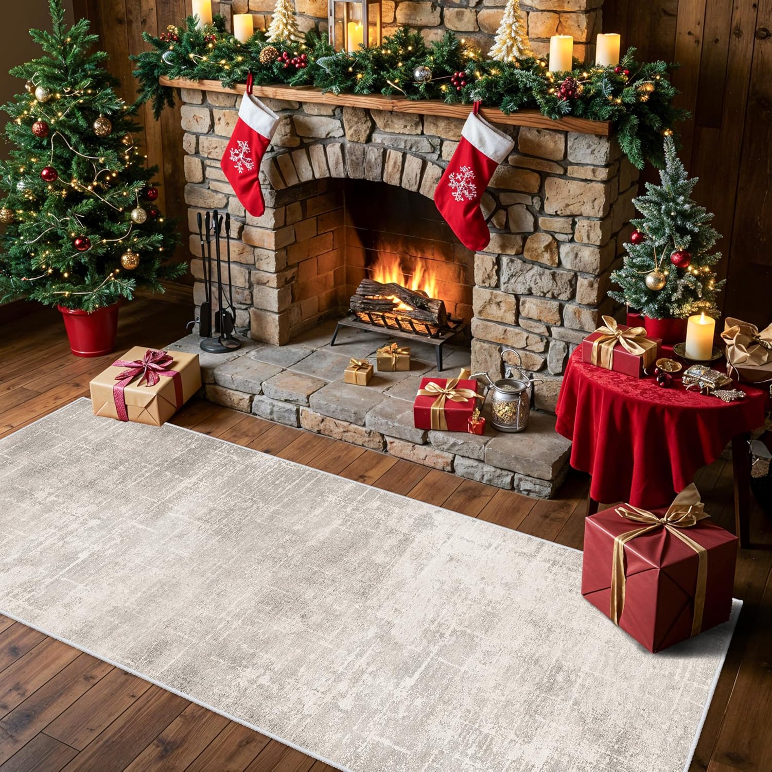 HY HAO YUN LAI Washable Large 9x12 Area Rug: Living Room Oriental Non Slip Soft Rugs Indoor Low Pile Stain Resistant Carpet for Bedroom Dining Room