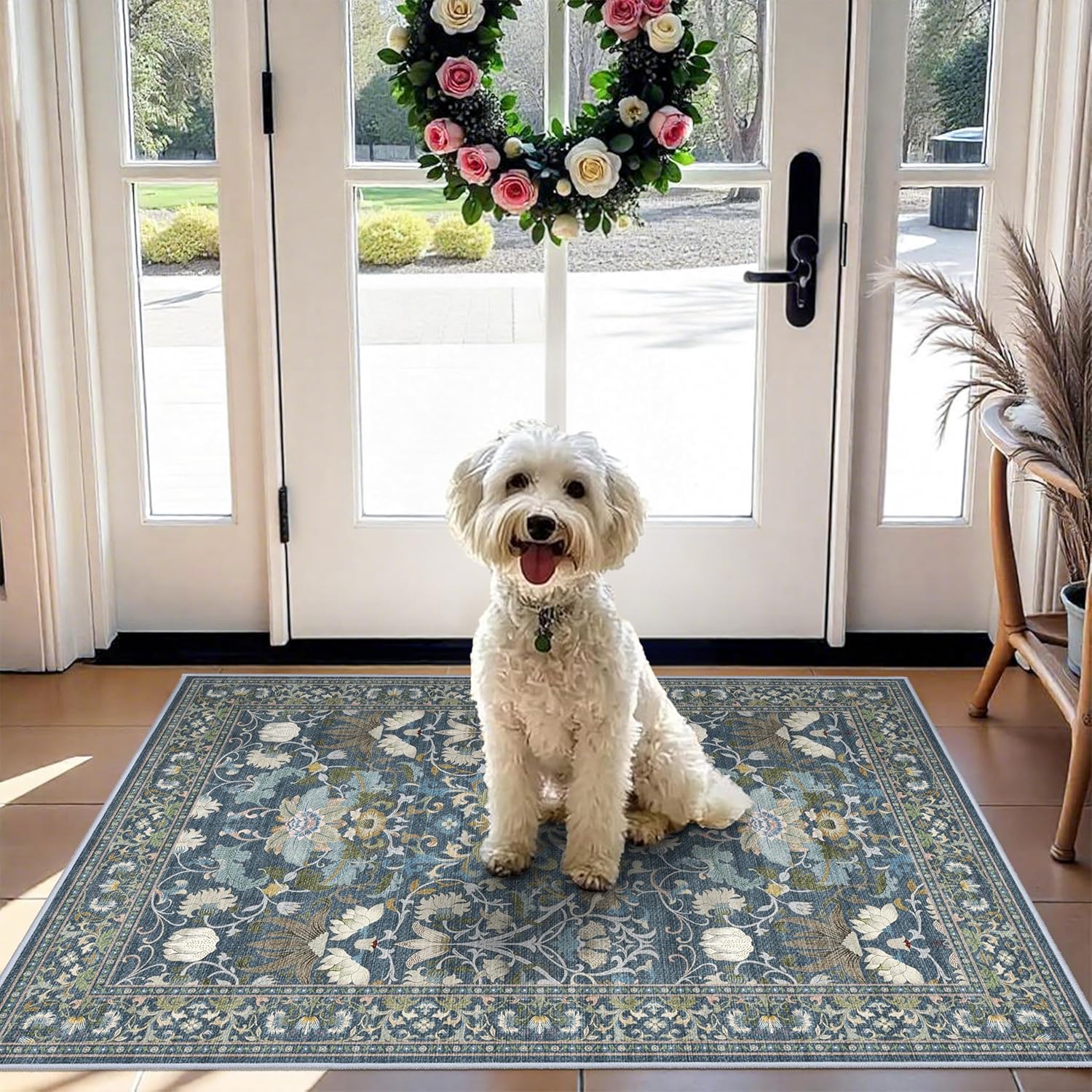 HY HAO YUN LAI Washable Large 9x12 Area Rug: Living Room Oriental Non Slip Soft Rugs Indoor Low Pile Stain Resistant Carpet for Bedroom Dining Room