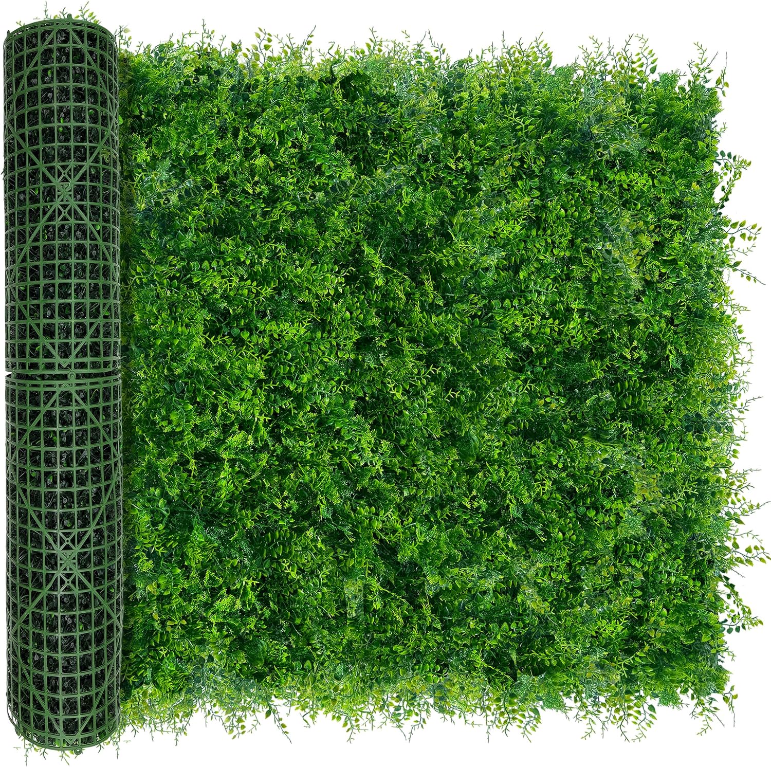 DOPGIB 80"x120" (67 SQFT) Greenery Faux Grass Wall Hedge Backdrop, UV Resistant Green Leaves Faux, Garden Indoor Outdoor Home Decor