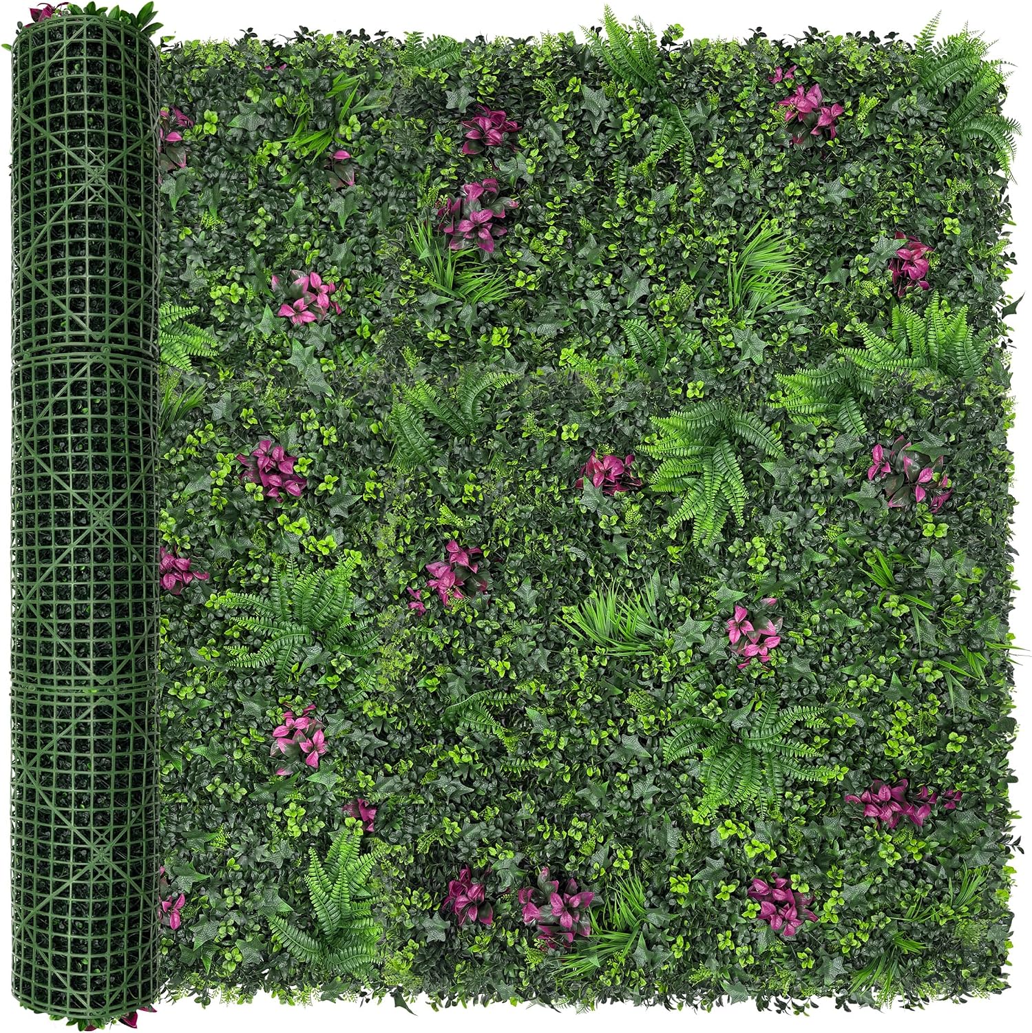 DOPGIB 80"x120" (67 SQFT) Greenery Faux Grass Wall Hedge Backdrop, UV Resistant Green Leaves Faux, Garden Indoor Outdoor Home Decor