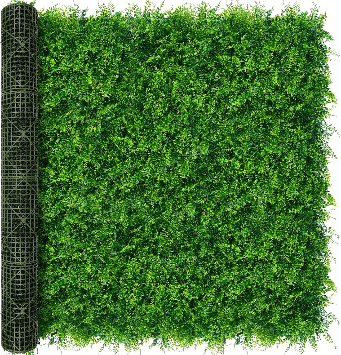 DOPGIB 80"x120" (67 SQFT) Greenery Faux Grass Wall Hedge Backdrop, UV Resistant Green Leaves Faux, Garden Indoor Outdoor Home Decor