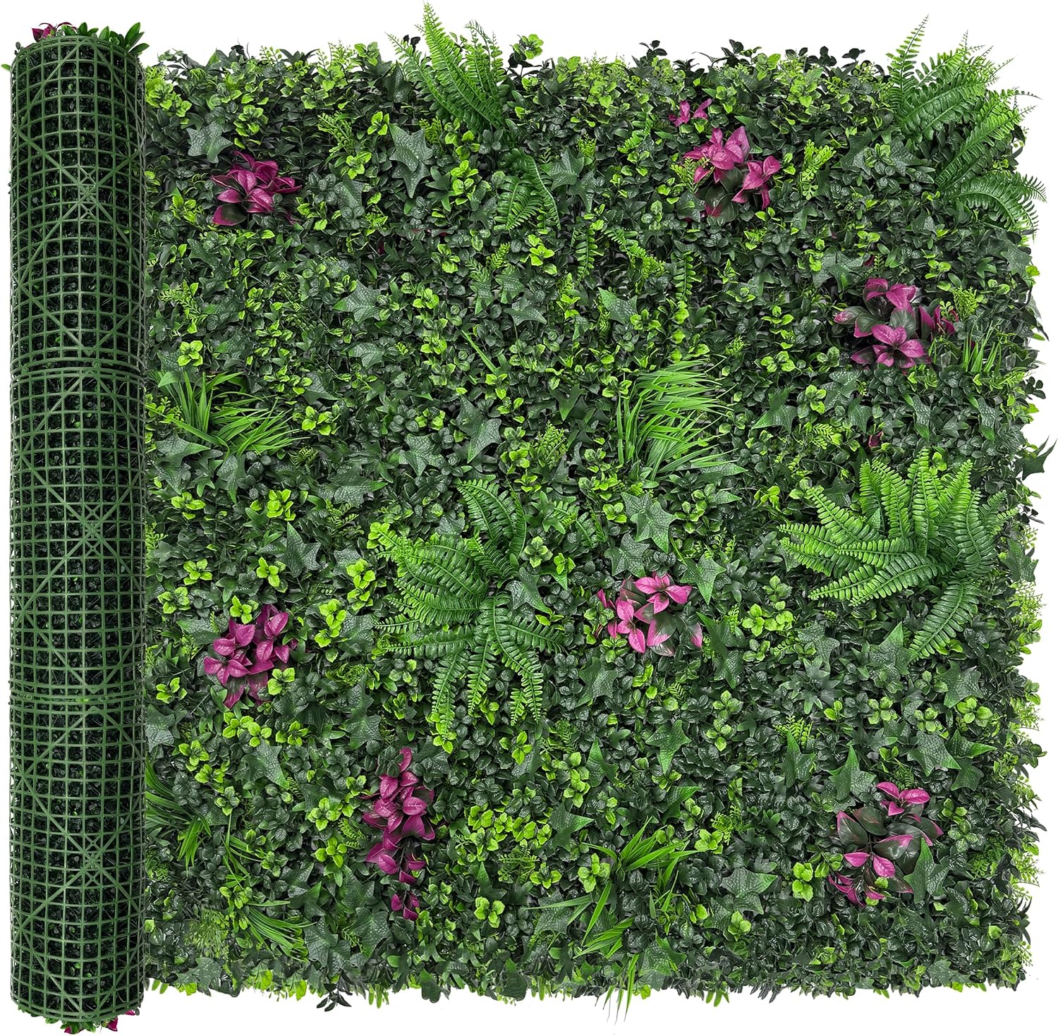 DOPGIB 80"x120" (67 SQFT) Greenery Faux Grass Wall Hedge Backdrop, UV Resistant Green Leaves Faux, Garden Indoor Outdoor Home Decor