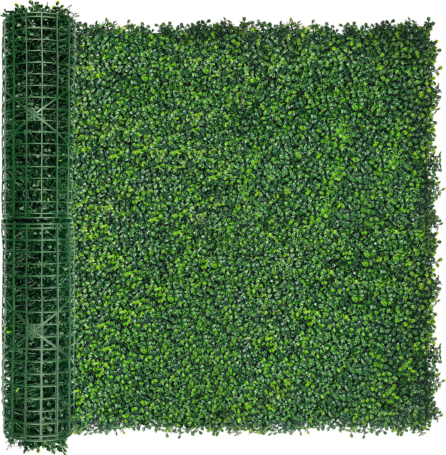 DOPGIB 80"x120" (67 SQFT) Greenery Faux Grass Wall Hedge Backdrop, UV Resistant Green Leaves Faux, Garden Indoor Outdoor Home Decor
