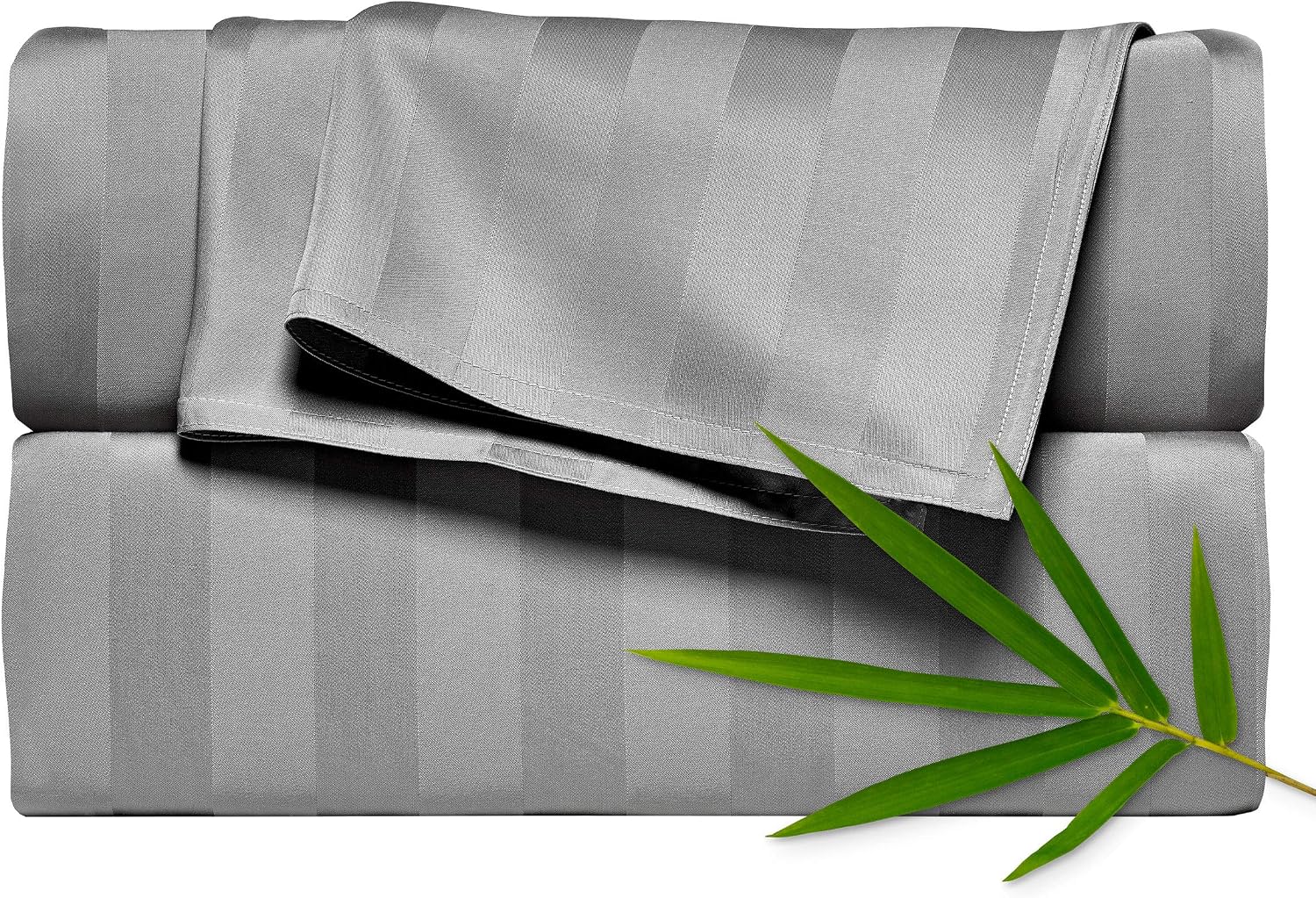 Pure Bamboo King Sheets, Genuine 100% Organic Viscose Derived from Bamboo Bed Sheet Set, Luxuriously Soft and Cooling, Double Stitching