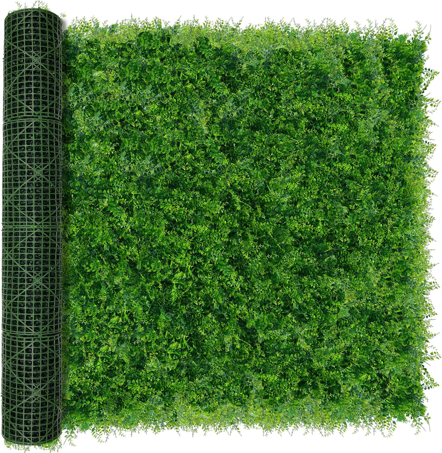 DOPGIB 80"x120" (67 SQFT) Greenery Faux Grass Wall Hedge Backdrop, UV Resistant Green Leaves Faux, Garden Indoor Outdoor Home Decor