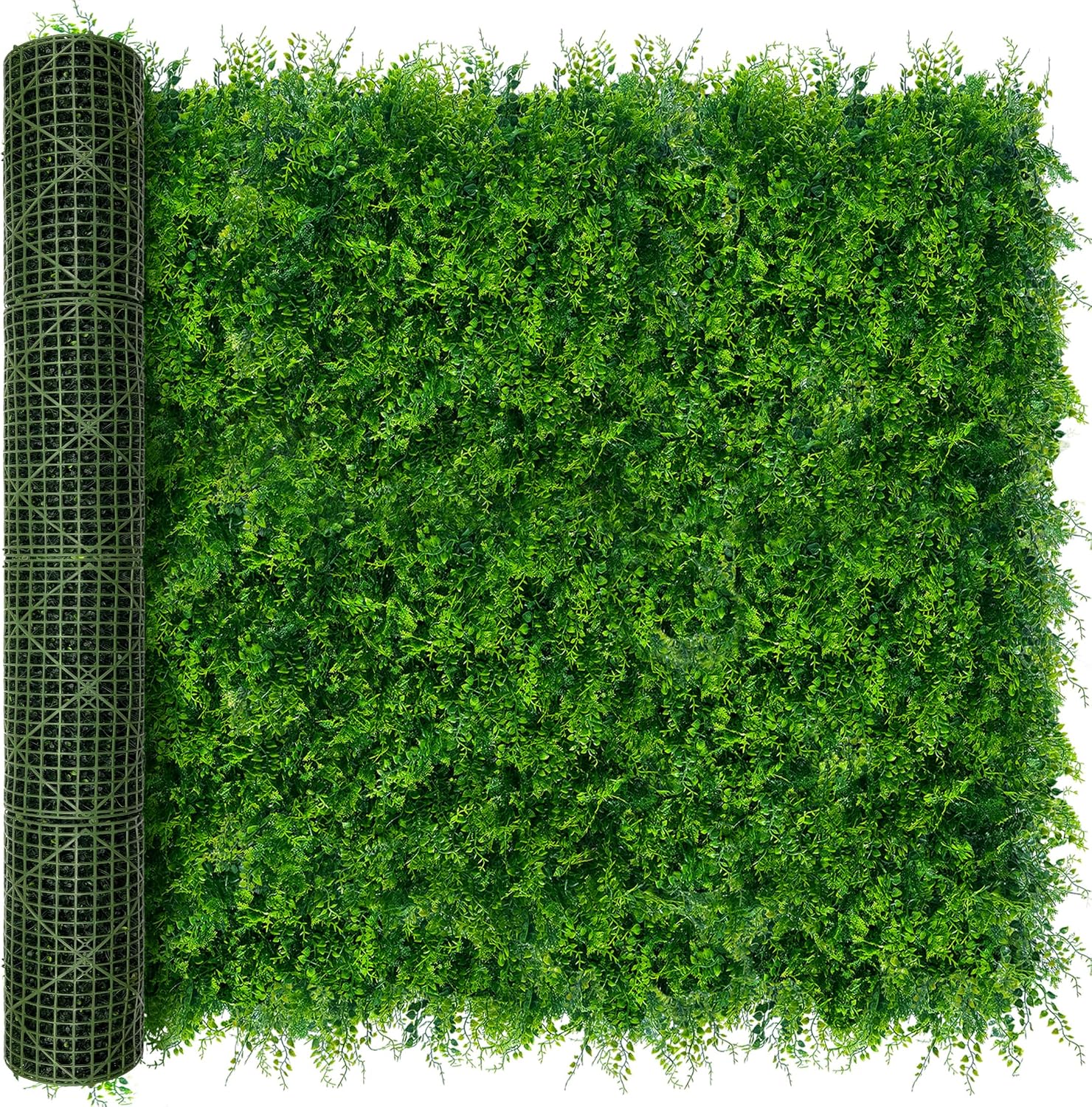 DOPGIB 80"x120" (67 SQFT) Greenery Faux Grass Wall Hedge Backdrop, UV Resistant Green Leaves Faux, Garden Indoor Outdoor Home Decor