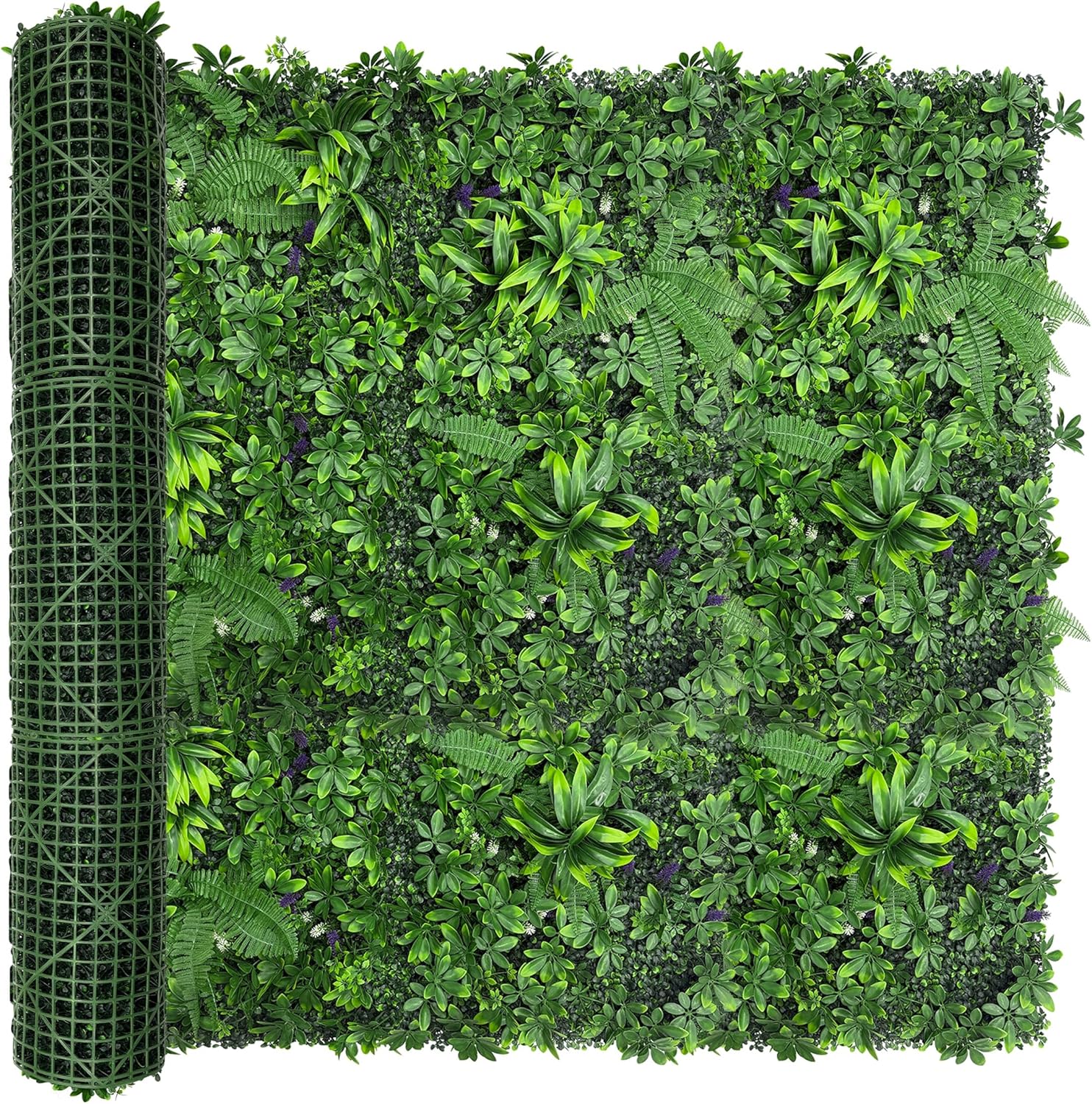 DOPGIB 80"x120" (67 SQFT) Greenery Faux Grass Wall Hedge Backdrop, UV Resistant Green Leaves Faux, Garden Indoor Outdoor Home Decor